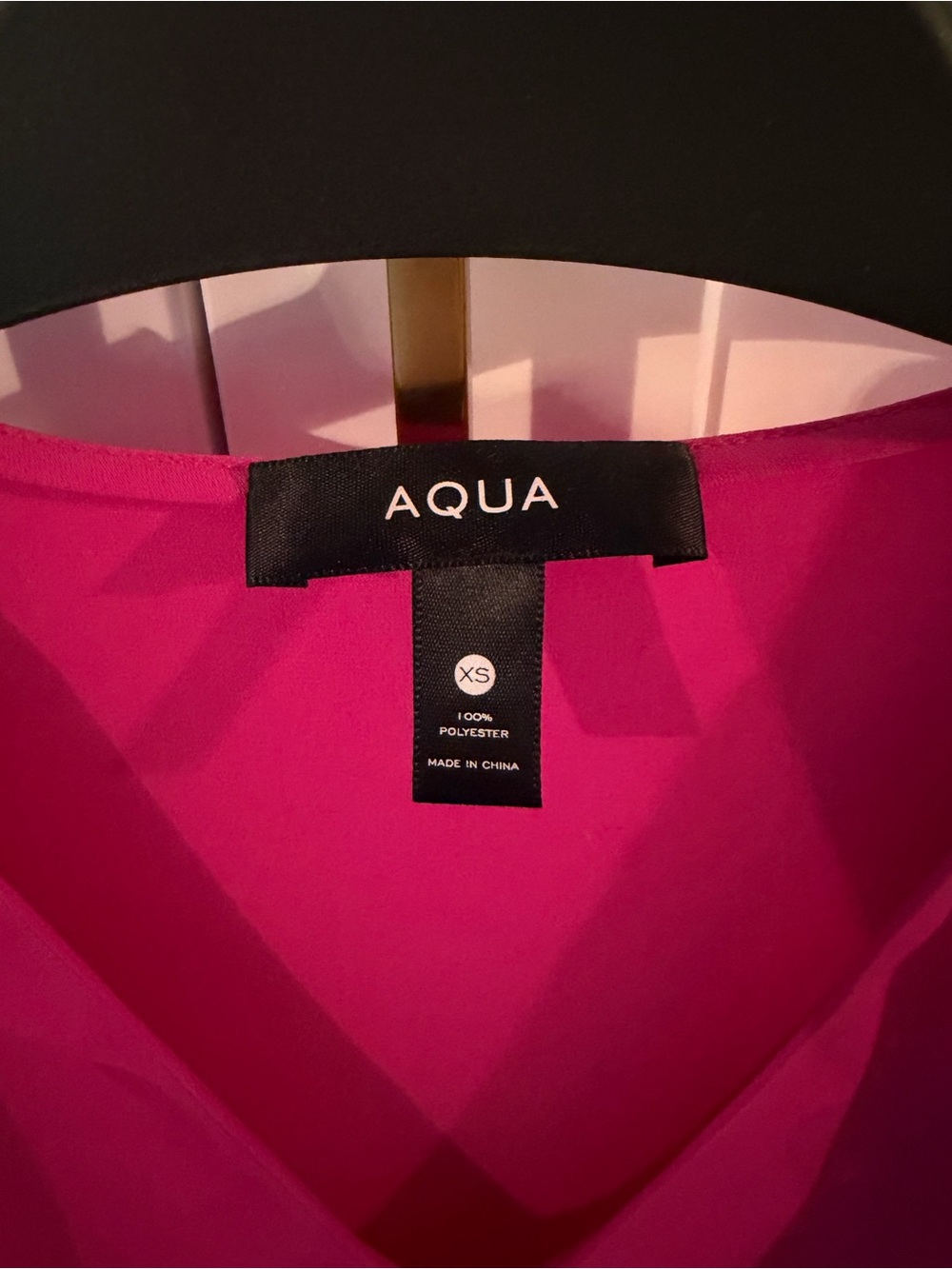 Aqua Women's V-Neck Tunic in Bright Fuchsia